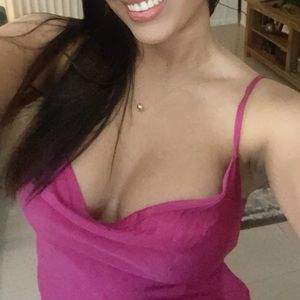 Hot pink slip on dress